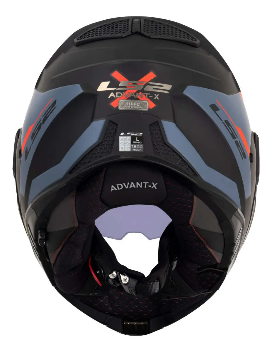 Casco Abatible LS2 Advant X Oblivion Negro Azul FF901