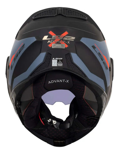 Casco Abatible LS2 Advant X Oblivion Negro Azul FF901