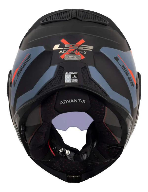 Casco Abatible LS2 Advant X Oblivion Negro Azul FF901