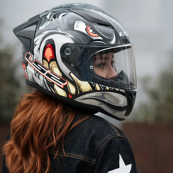 Casco Integral LS2 Spox Rojo Gris Brillo FF353