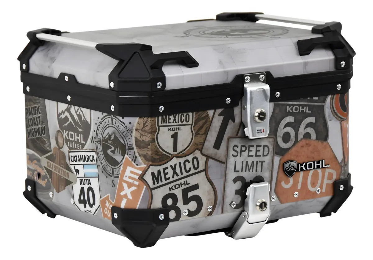 Baúl Trasero Motocicleta Kohl Route Aluminio 50 Lts