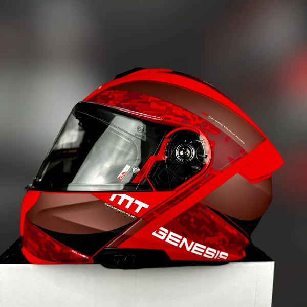 Casco Abatible Mt 935 RSV Genesis Columbia R SV Rojo Mate