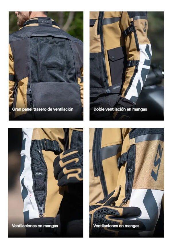 Chamarra LS2 Deportiva Verde X-Master Textil