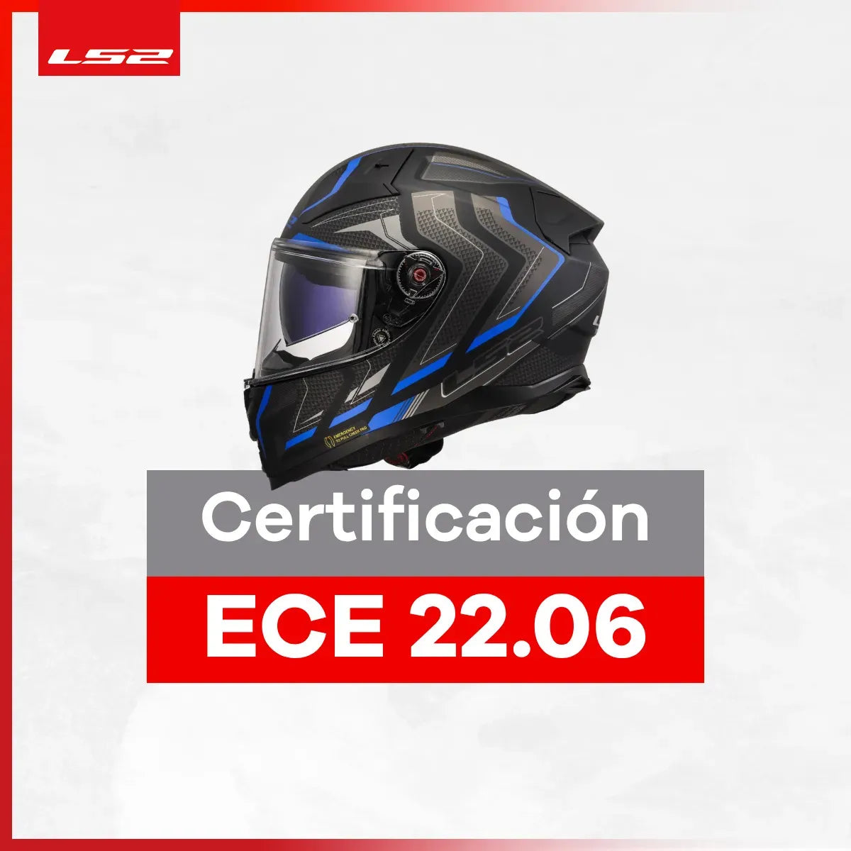 Casco Ls2 Vector II C Alizer Azul Negro Mate FF811