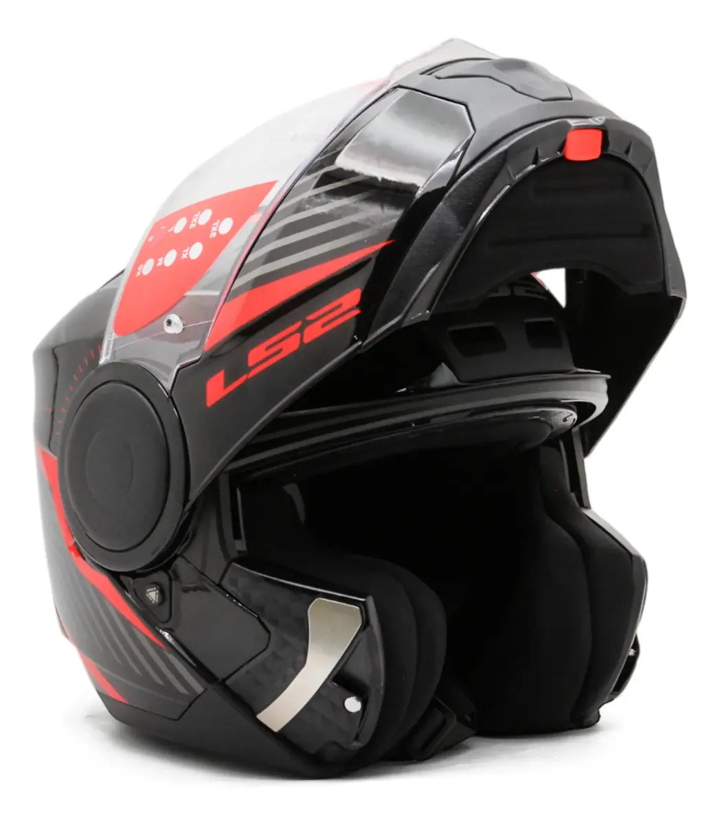 Casco Abatible LS2 Scope Skid II + Pinlock Rojo FF902