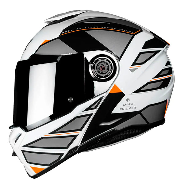 Casco Abatible Axxis A1 Lynk Blanco Gris Negro Brillo