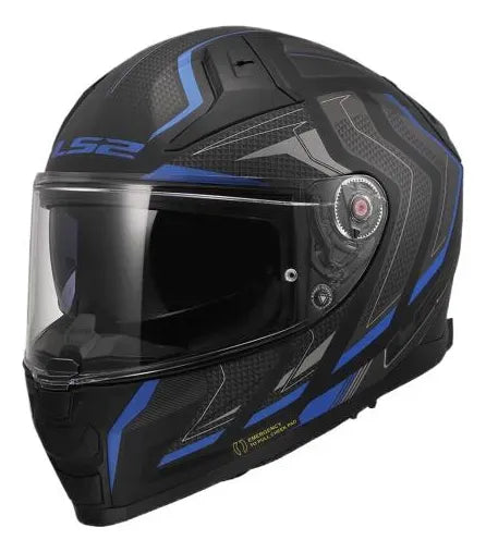 Casco Ls2 Vector II C Alizer Azul Negro Mate FF811