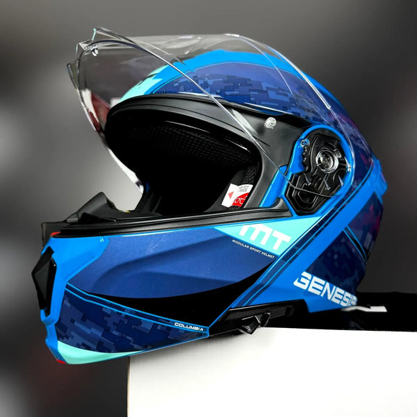 Casco Mt Genesis R Sv Columbia C7 Azul Brillo