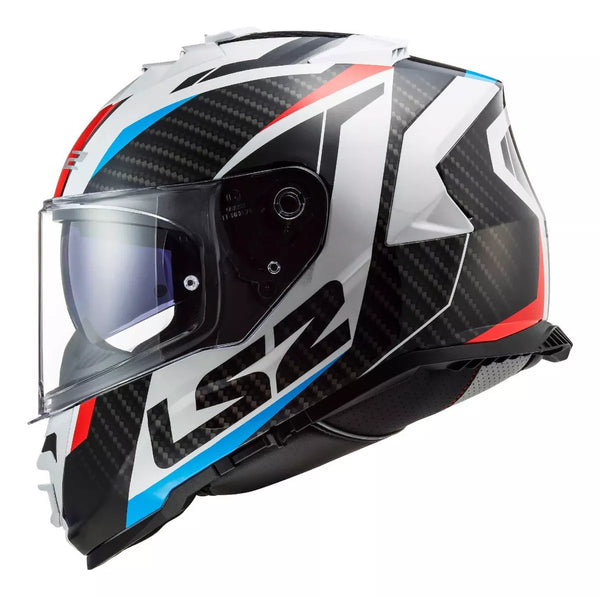 Casco Integral LS2 Storm Racer II Blanco Rojo Azul FF800