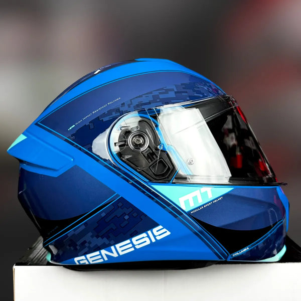 Casco Mt Genesis R Sv Columbia C7 Azul Brillo