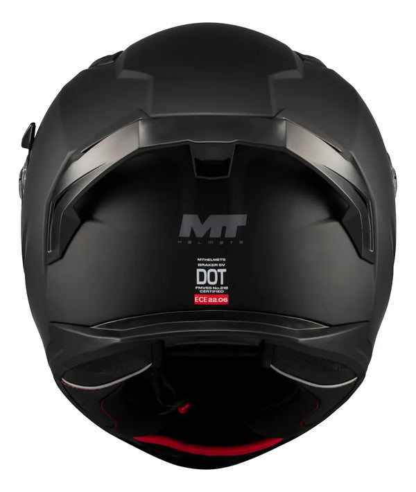 Casco Integral Mt Braker Sv Pure Negro Mate