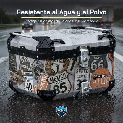 Baúl Trasero Motocicleta Kohl Route Aluminio 50 Lts