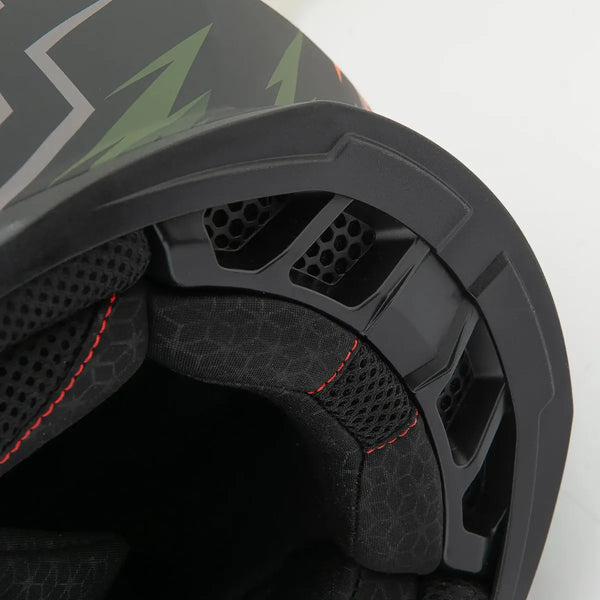 Casco Speed And Strenght Ss2450 Trial By Fire Verde Rojo Mate