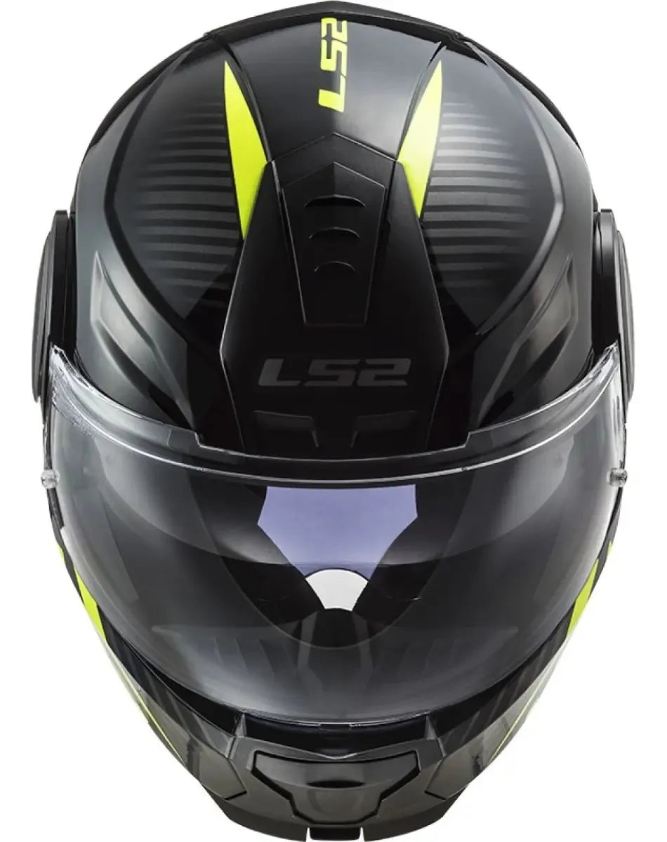 Casco Abatible LS2 Scope Skid II + Pinlock Amarillo FF902