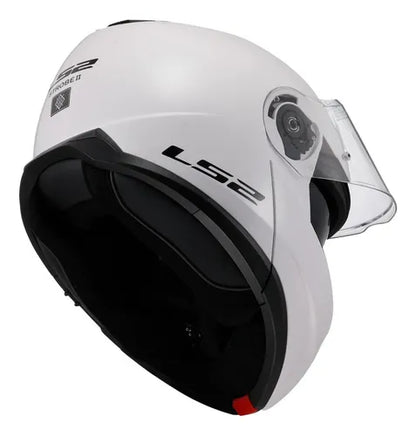 Casco Abatible Ls2 Strobe Blanco Brillo FF908