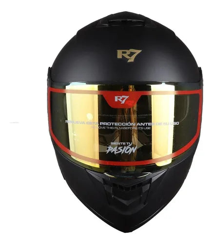 Casco Abatible R7 Racing Omega Negro Mate