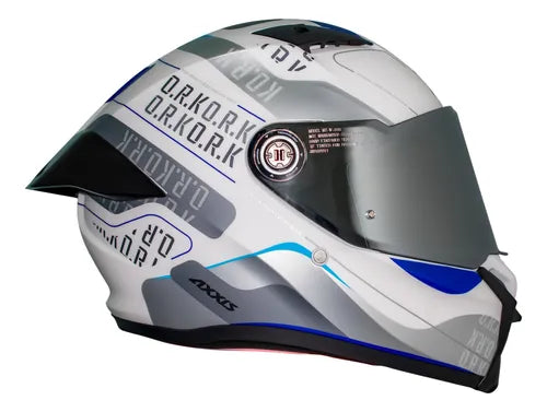 Casco Integral Axxis Fenix Dot Ork  A17 Blanco Mate