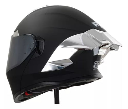 Casco Abatible R7 Nova Mica Plata Negro Mate