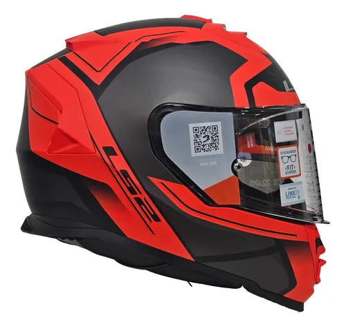 Casco Integral LS2 Storm II Faster FF800 Rojo Mate Titanium FF800