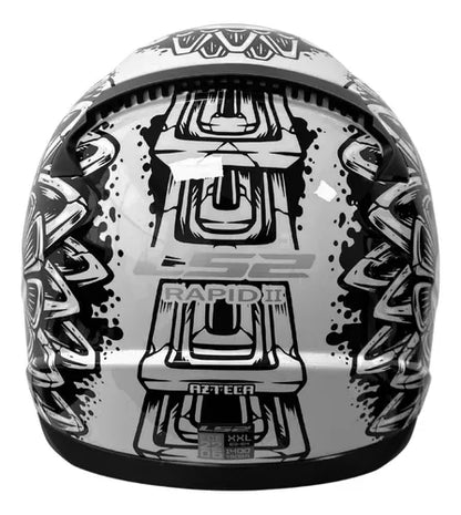 Casco Integral LS2 Rapid II Azteca Gris Blanco Brillo FF353