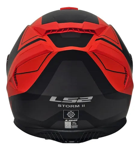 Casco Integral LS2 Storm II Faster FF800 Rojo Mate Titanium FF800