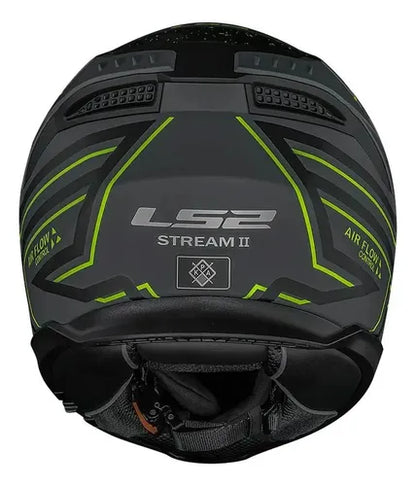 Casco Integral LS2 Stream II Maze Negro Verde Mate FF808