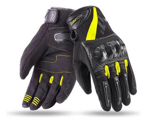 Guantes Seventy SD-N14 Verano Naked Negro Amarillo