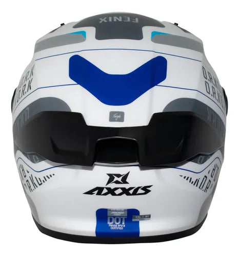 Casco Integral Axxis Fenix Dot Ork  A17 Blanco Mate