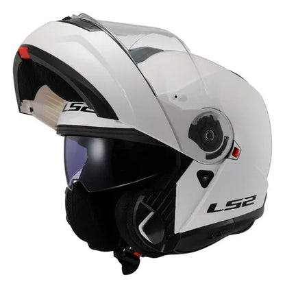 Casco Abatible Ls2 Strobe Blanco Brillo FF908