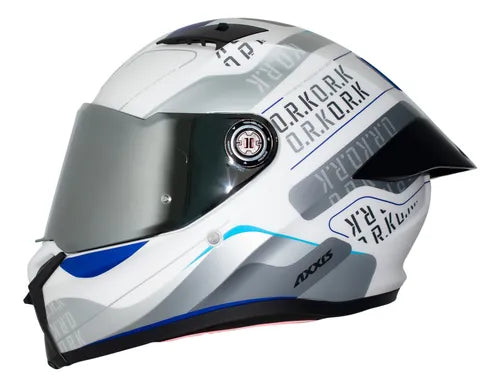Casco Integral Axxis Fenix Dot Ork  A17 Blanco Mate