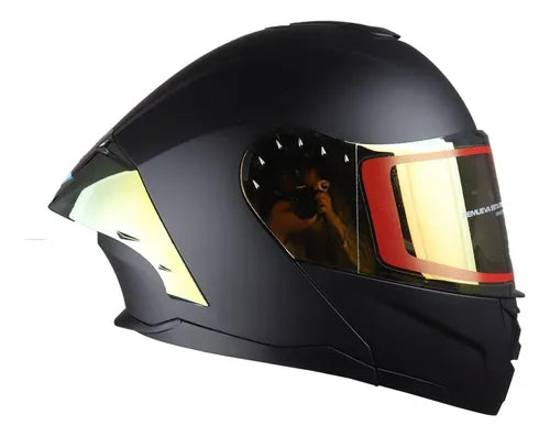 Casco Abatible R7 Racing Omega Negro Mate