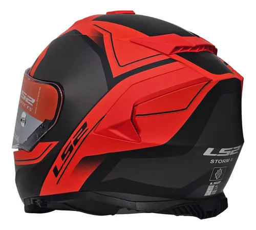 Casco Integral LS2 Storm II Faster FF800 Rojo Mate Titanium FF800