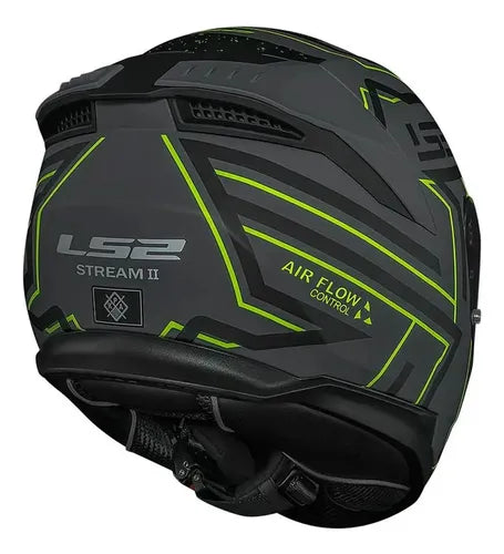 Casco Integral LS2 Stream II Maze Negro Verde Mate FF808