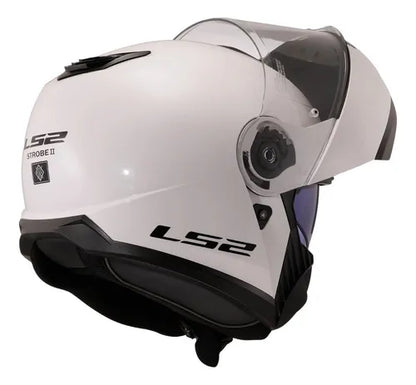 Casco Abatible Ls2 Strobe Blanco Brillo FF908