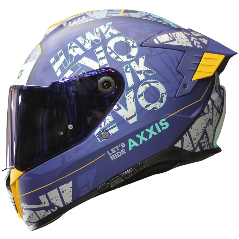 Lets Ride Casco Axxis Integral Casco Axxis Hawk Lets Ride B7 BLUE