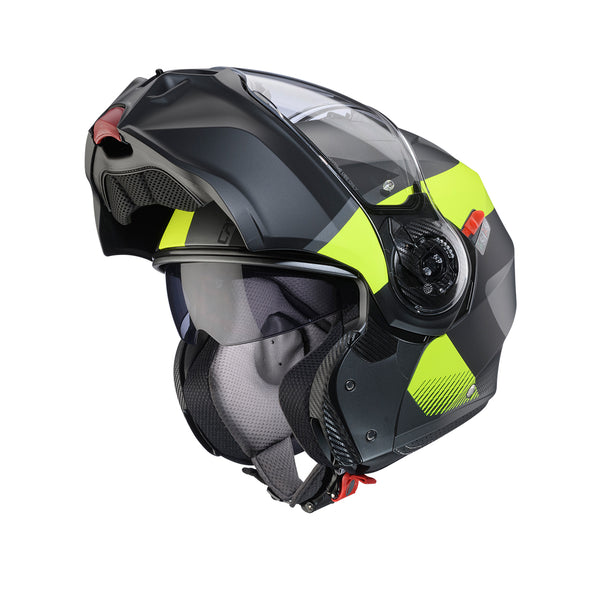 Casco Abatible Caberg Duke Evo Indi Gun Negro Amarillo
