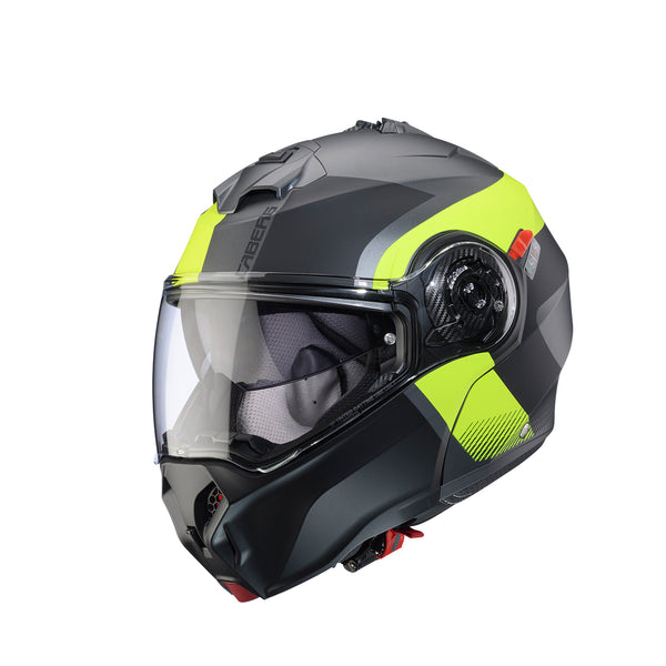 Casco Abatible Caberg Duke Evo Indi Gun Negro Amarillo