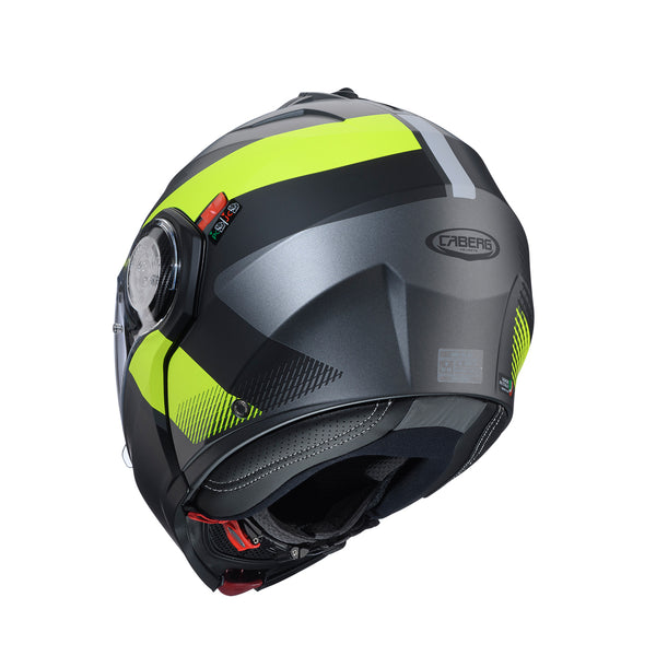 Casco Abatible Caberg Duke Evo Indi Gun Negro Amarillo