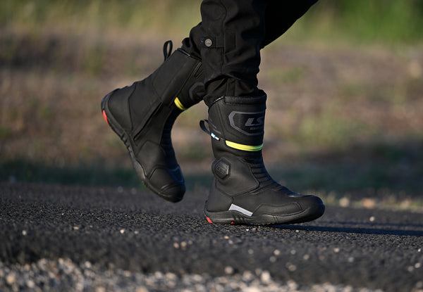 Botas Ls2 Impermeable Goby Negro Amarillo Fluo DAMA