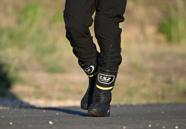 Botas Ls2 Impermeable Goby Negro Amarillo Fluo DAMA