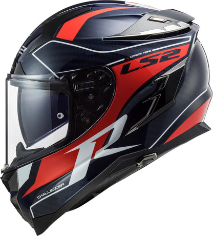 Casco Integral LS2 Challenger Ct2 Carbon Grid Ct2 Rojo Brillo FF327