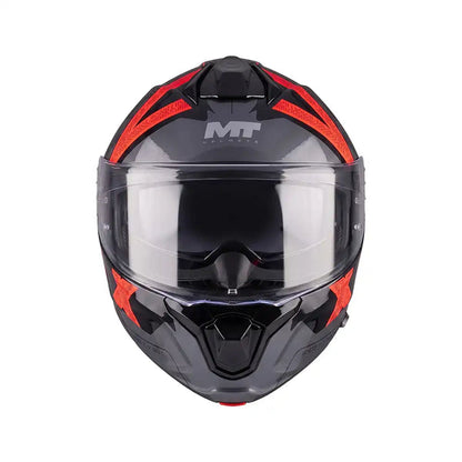 Casco Abatible Mt 935 RSV Genesis R SV Shift B15 Rojo Negro Brillo