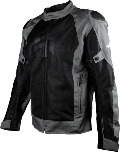 Chamarra Con Protecciones Hebotech HT GPR Negro Gris
