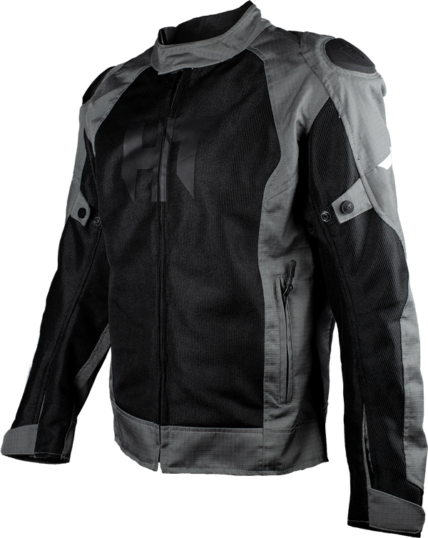 Chamarra Con Protecciones Hebotech HT GPR Negro Gris