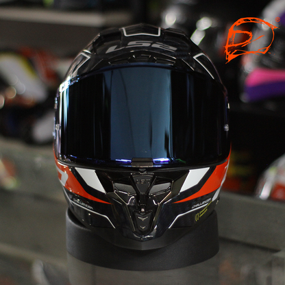 Casco Integral LS2 Challenger Ct2 Carbon Grid Ct2 Rojo Brillo FF327