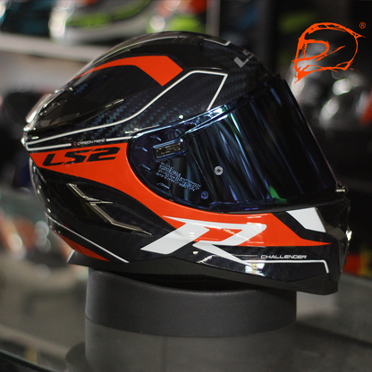 Casco Integral LS2 Challenger Ct2 Carbon Grid Ct2 Rojo Brillo FF327