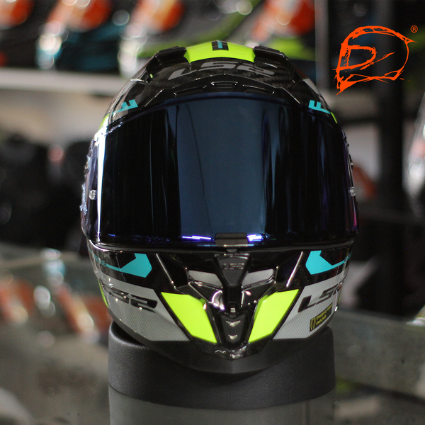 Casco Integral LS2 Challenger Ct2 Carbon Thorn Amarillo Brillo