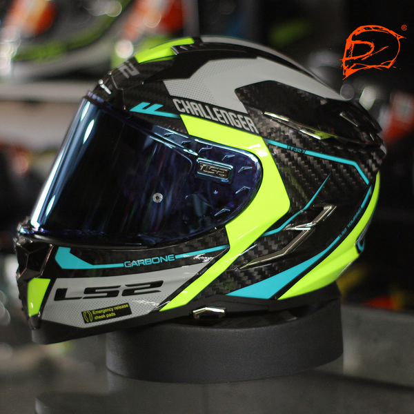 Casco Integral LS2 Challenger Ct2 Carbon Thorn Amarillo Brillo