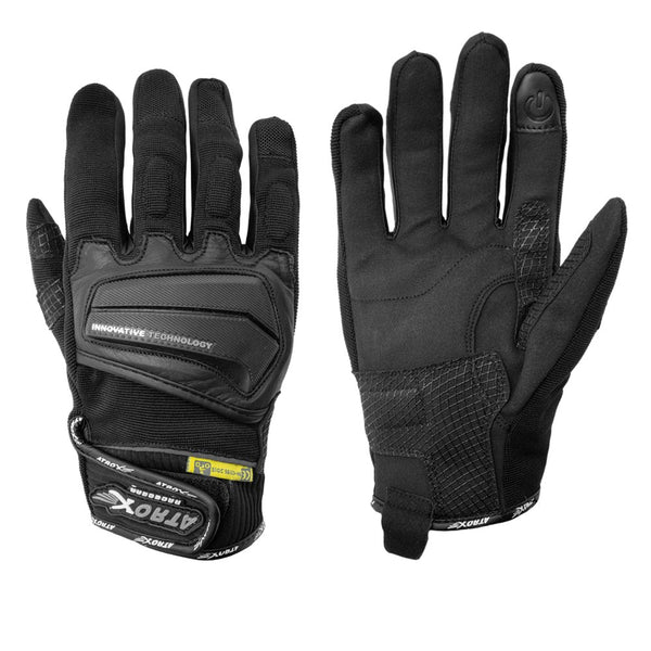 Guantes Atrox CE-4308 Textil Corto Negro
