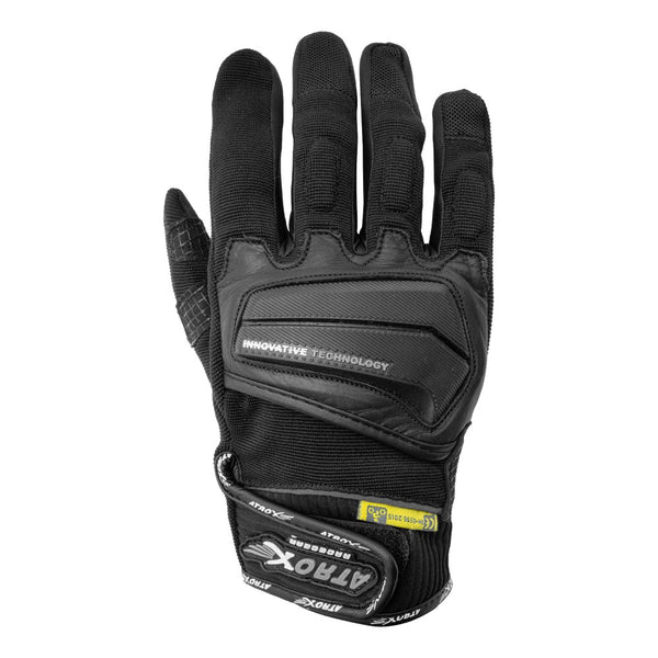 Guantes Atrox CE-4308 Textil Corto Negro